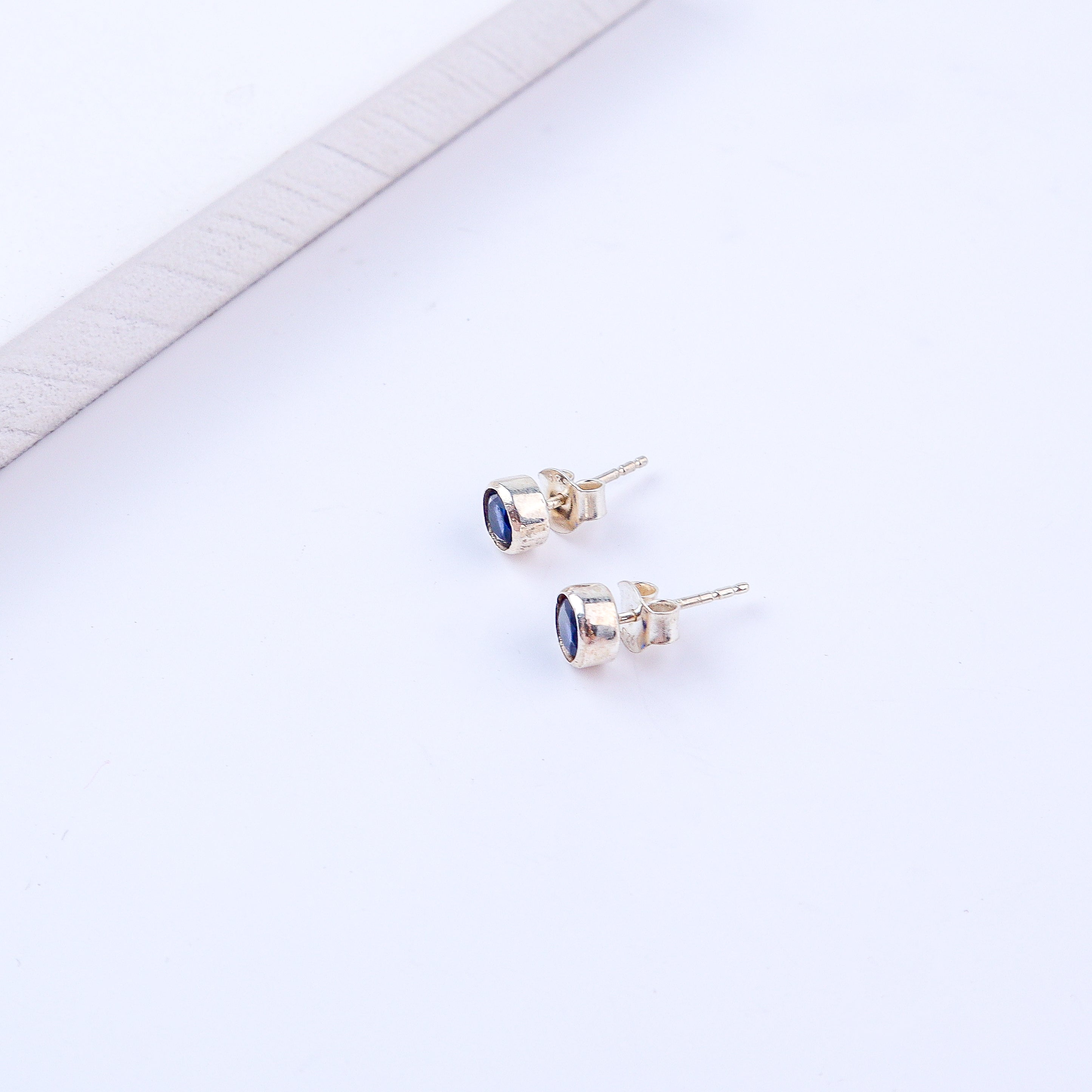 Blue CZ Stone Studs