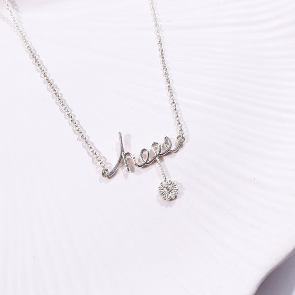 Silver Necklace with Hope Pendant