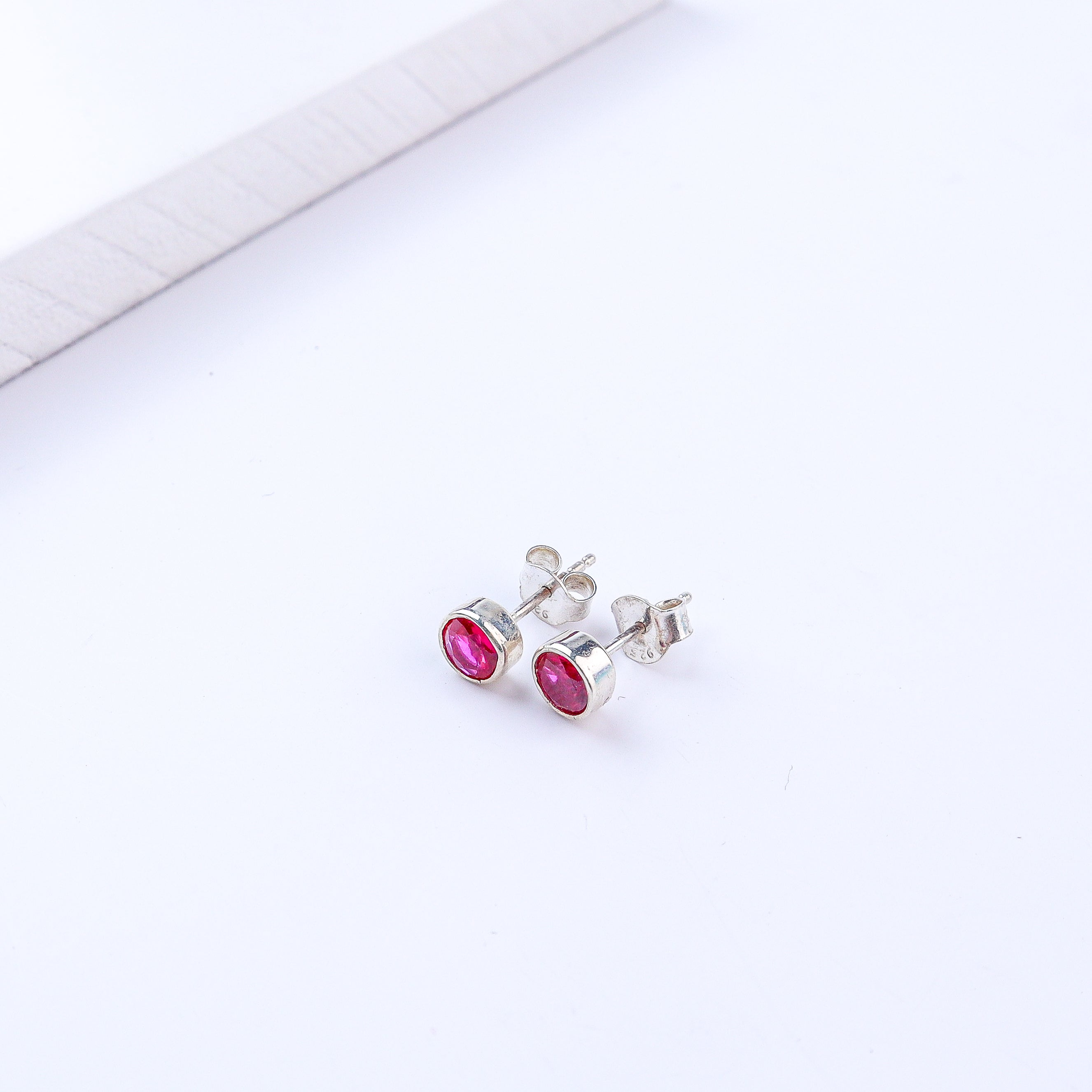 Pink CZ Stone Studs