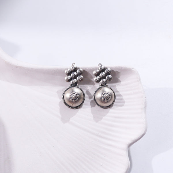 Sterling silver floral earrings