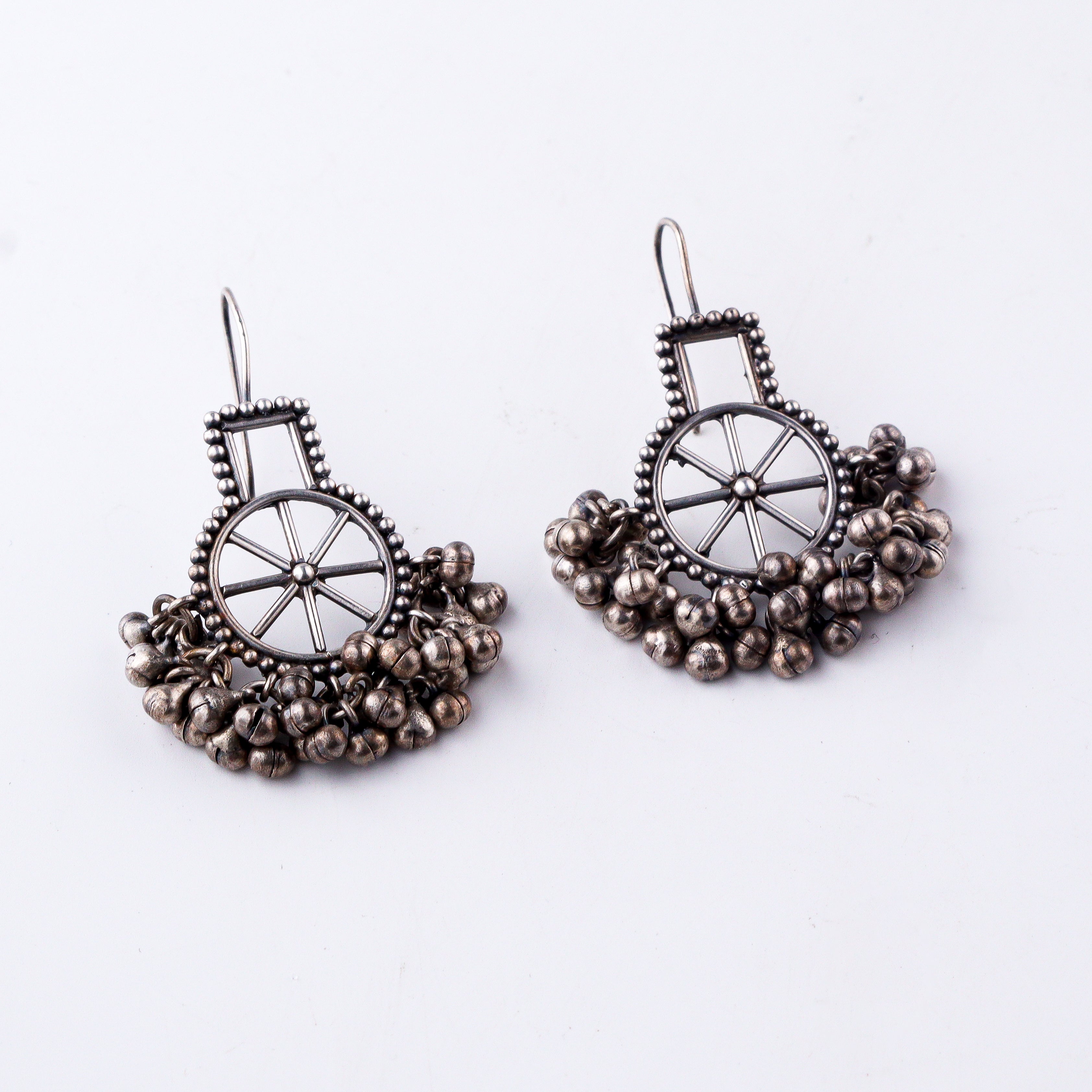Chakra Filigree Ghungroo Earrings – 92.5 Silver | Aadyaa