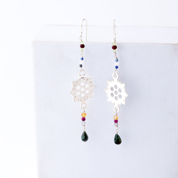 wear Silver Filigree Dangler Earrings for festive look