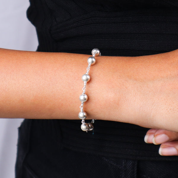 Classic Silver Bead Ganthan Bracelet