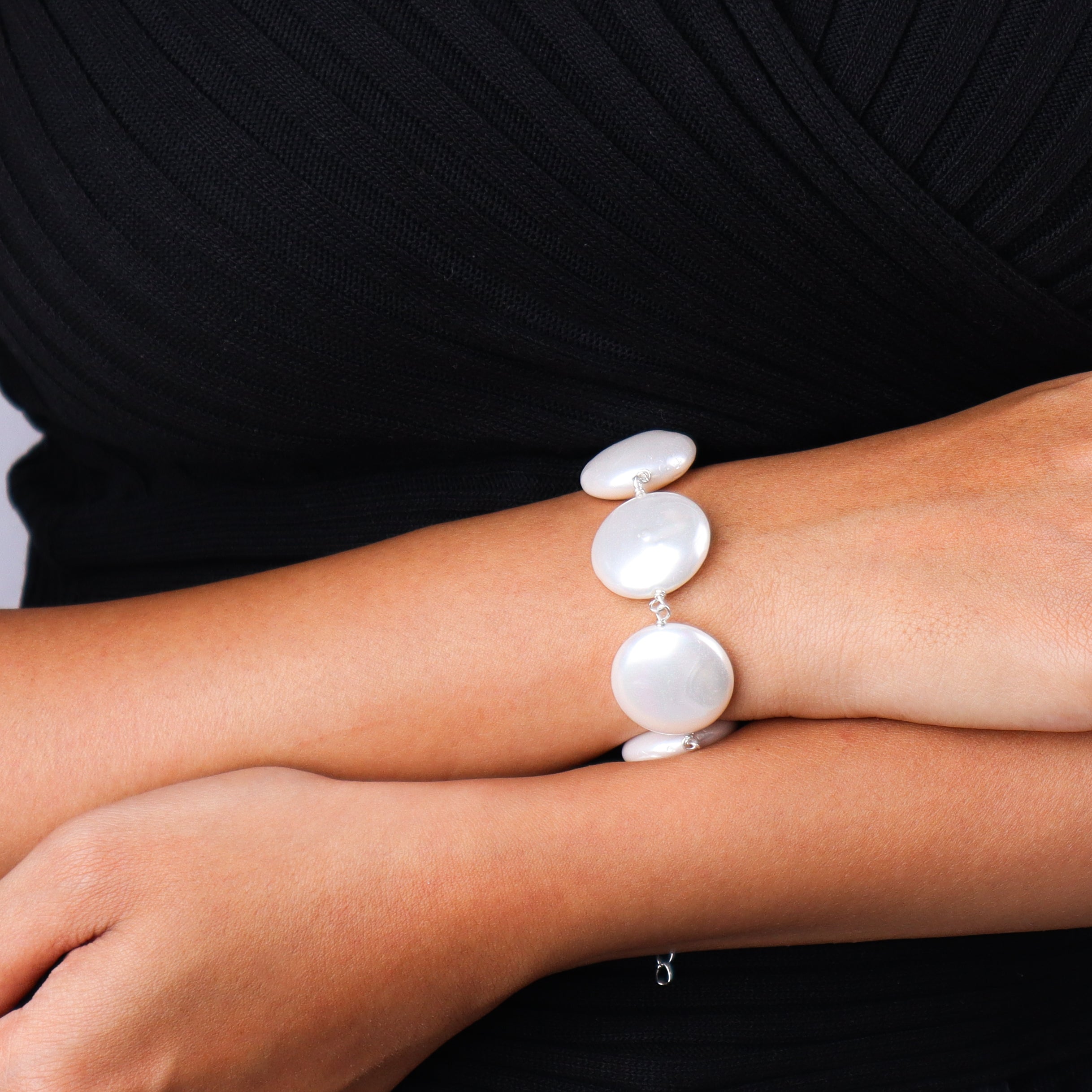 Classic Coin Pearl Ganthan Bracelet