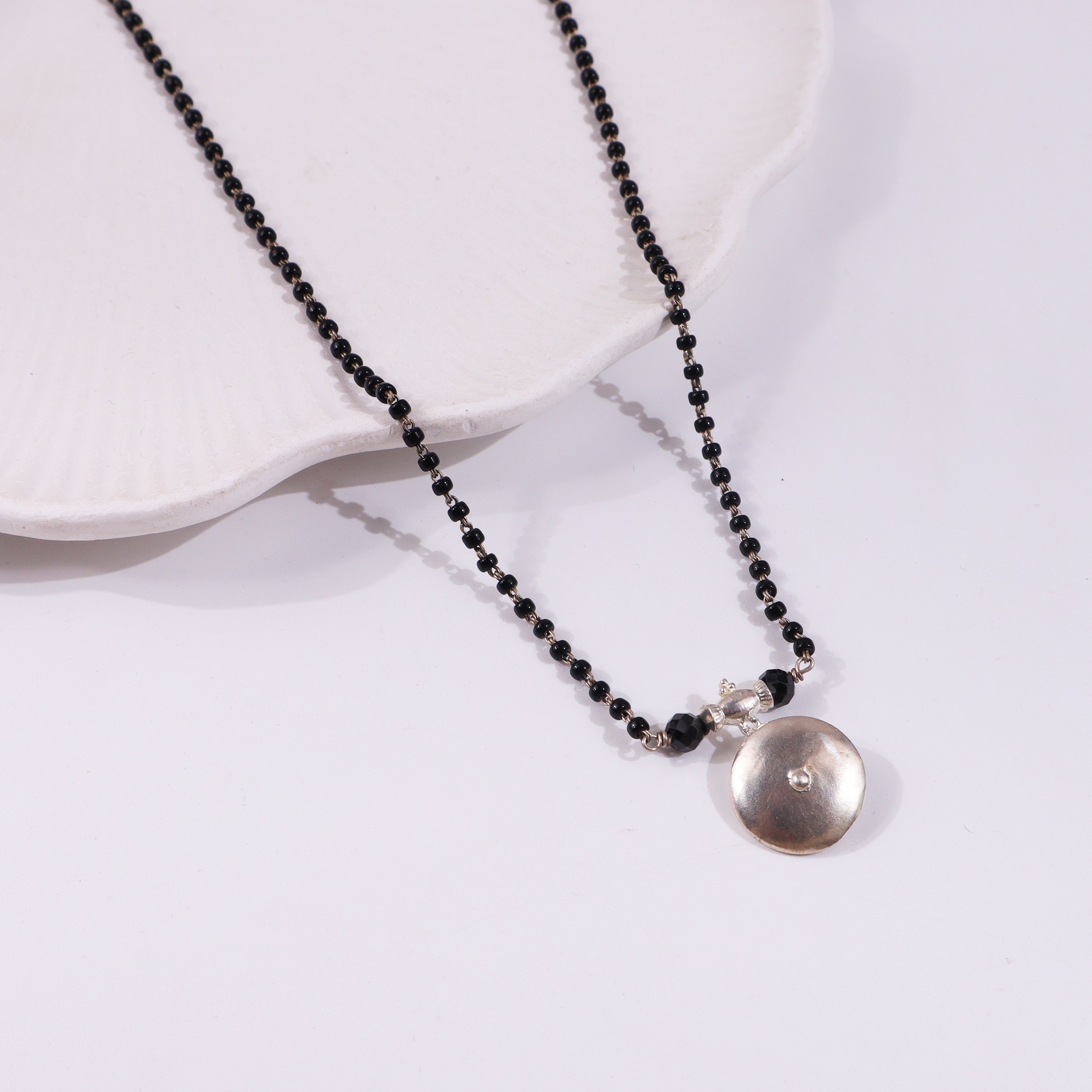 Silver Saaj Motif Mangalsutra