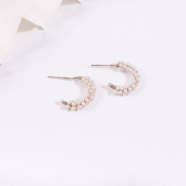 Pearl Hoop Earrings