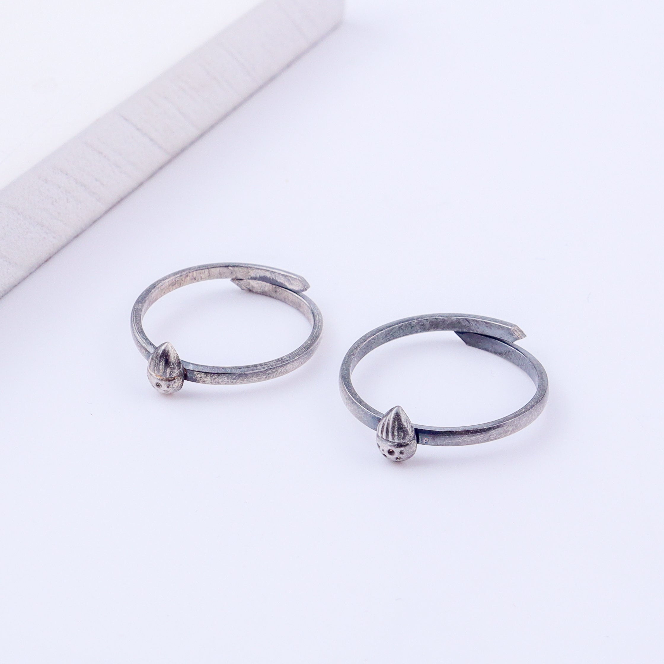 Tiny Silver Adjustable Drop Toe Ring