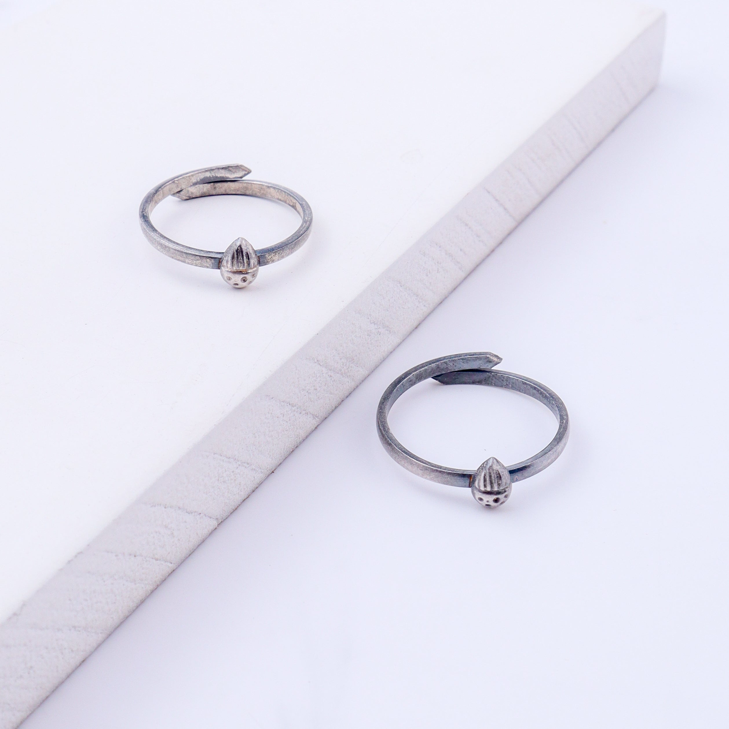 Tiny Silver Adjustable Drop Toe Ring