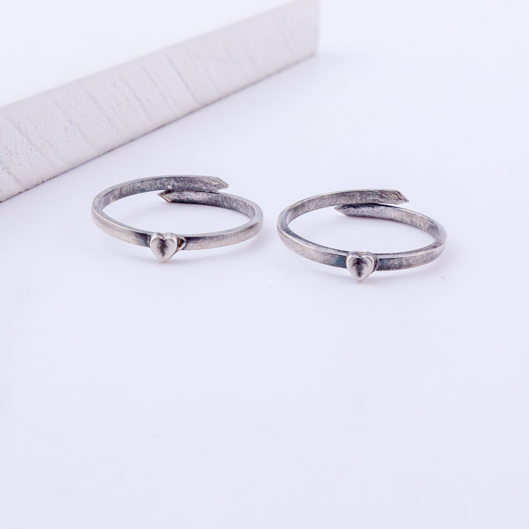 Tiny Silver Adjustable Heart Toe Ring