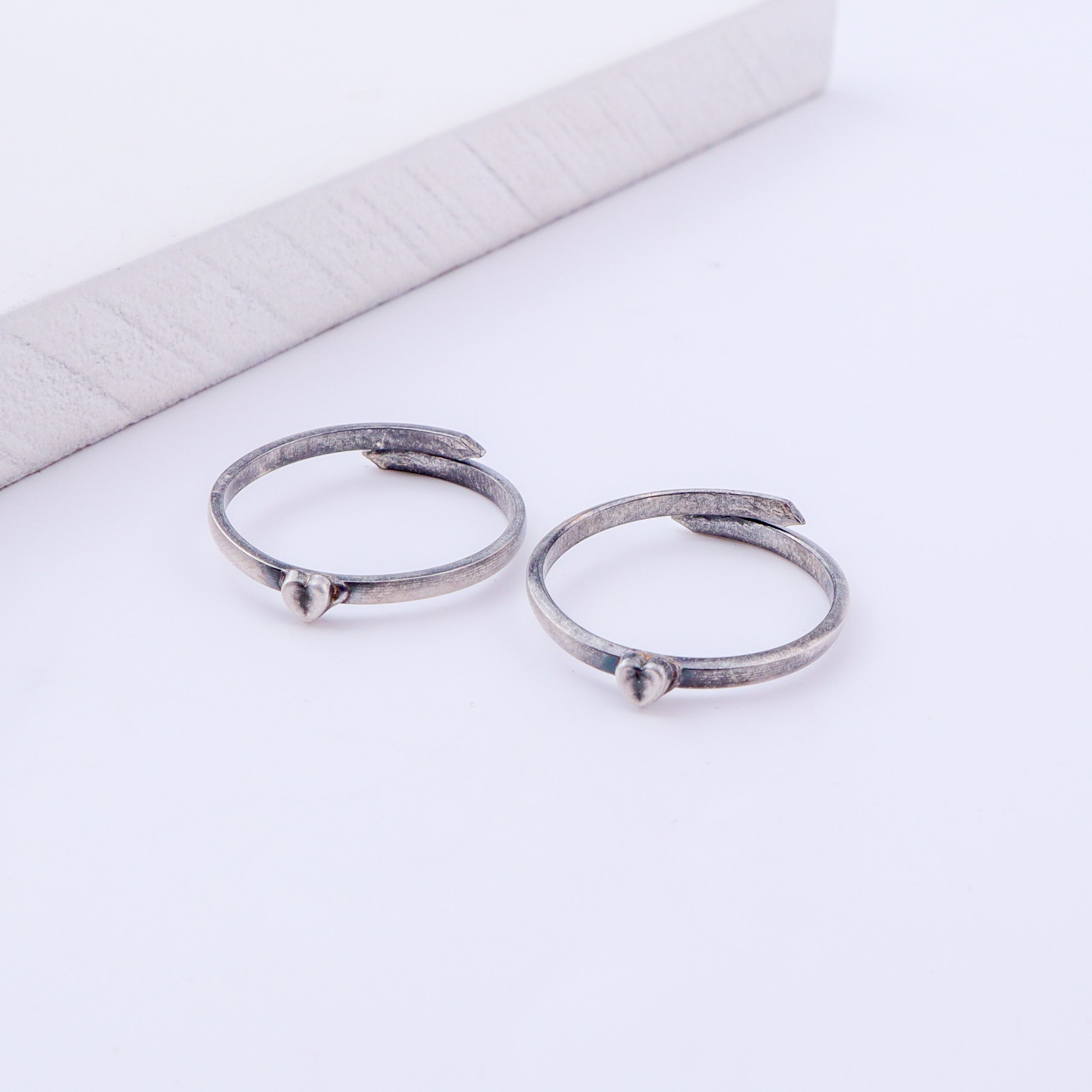 Tiny Silver Adjustable Heart Toe Ring