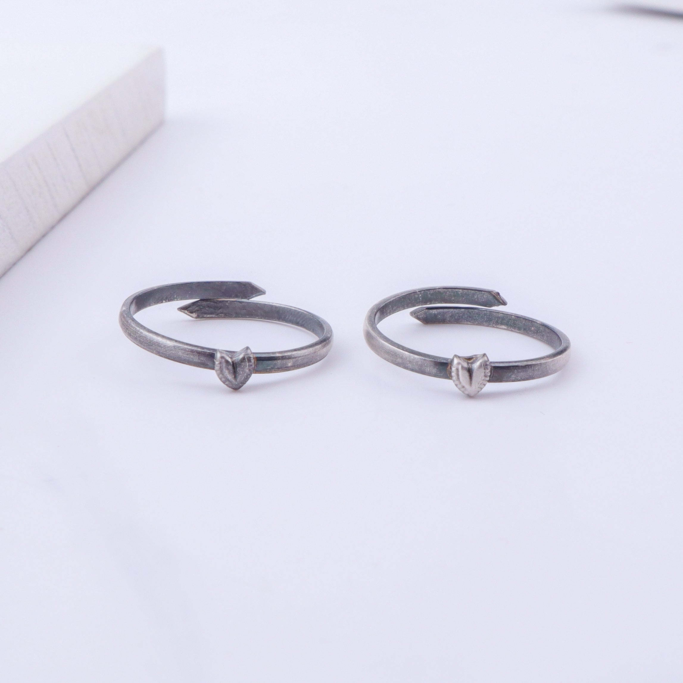 Tiny Silver Adjustable Heart Toe Ring