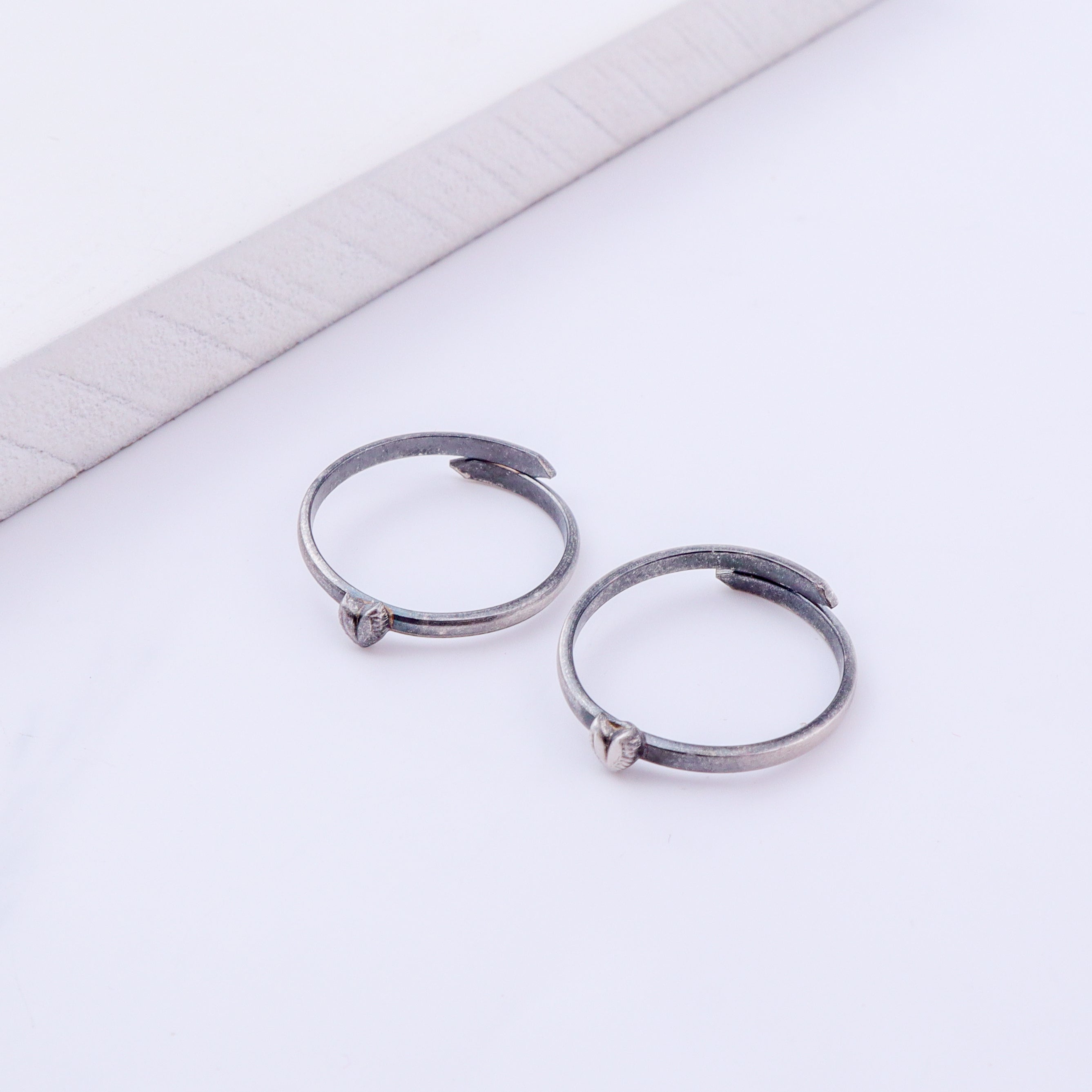 Tiny Silver Adjustable Heart Toe Ring