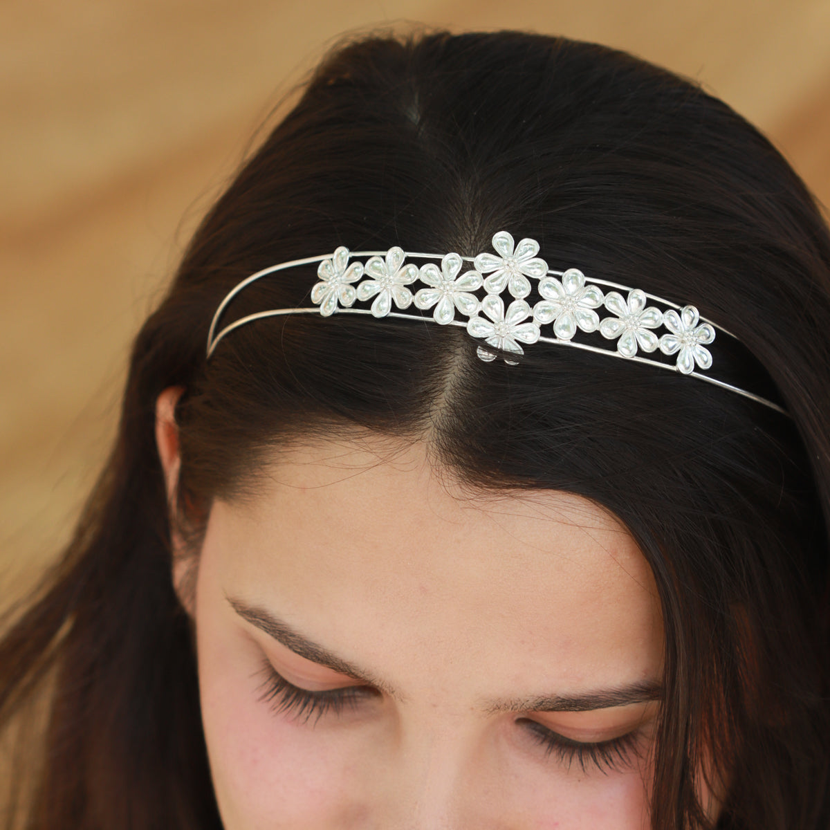 Silver Floral Filigree Hairband