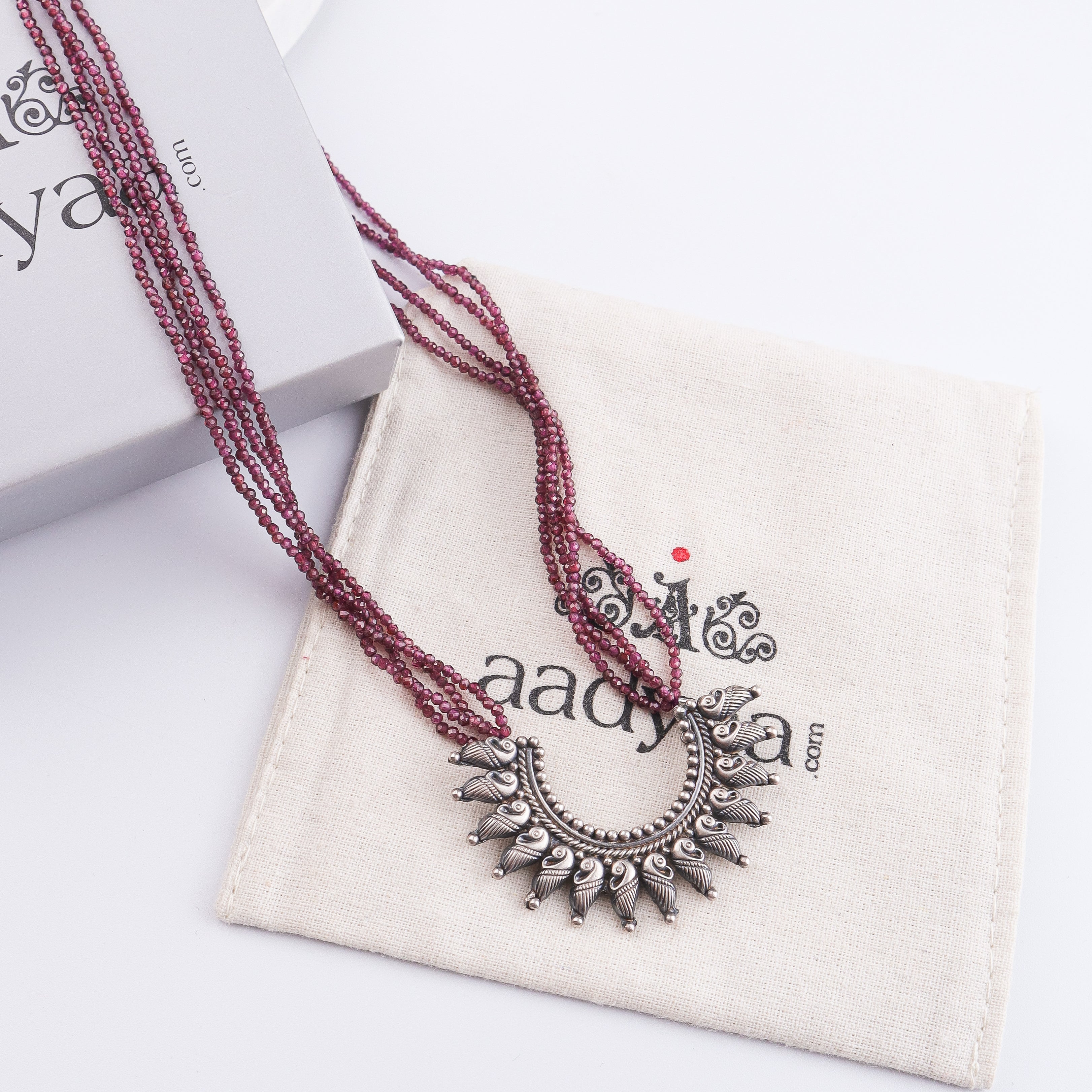 Peacock Pendant Oxidized Silver Necklace
