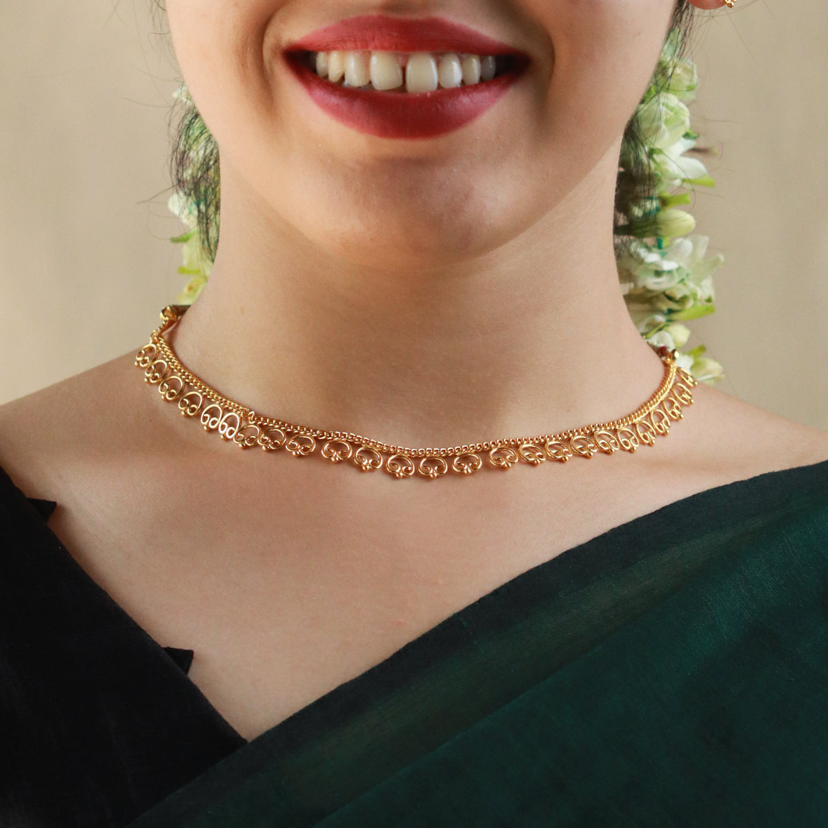Silver Delicate Gopadma Set (Gold Plated)