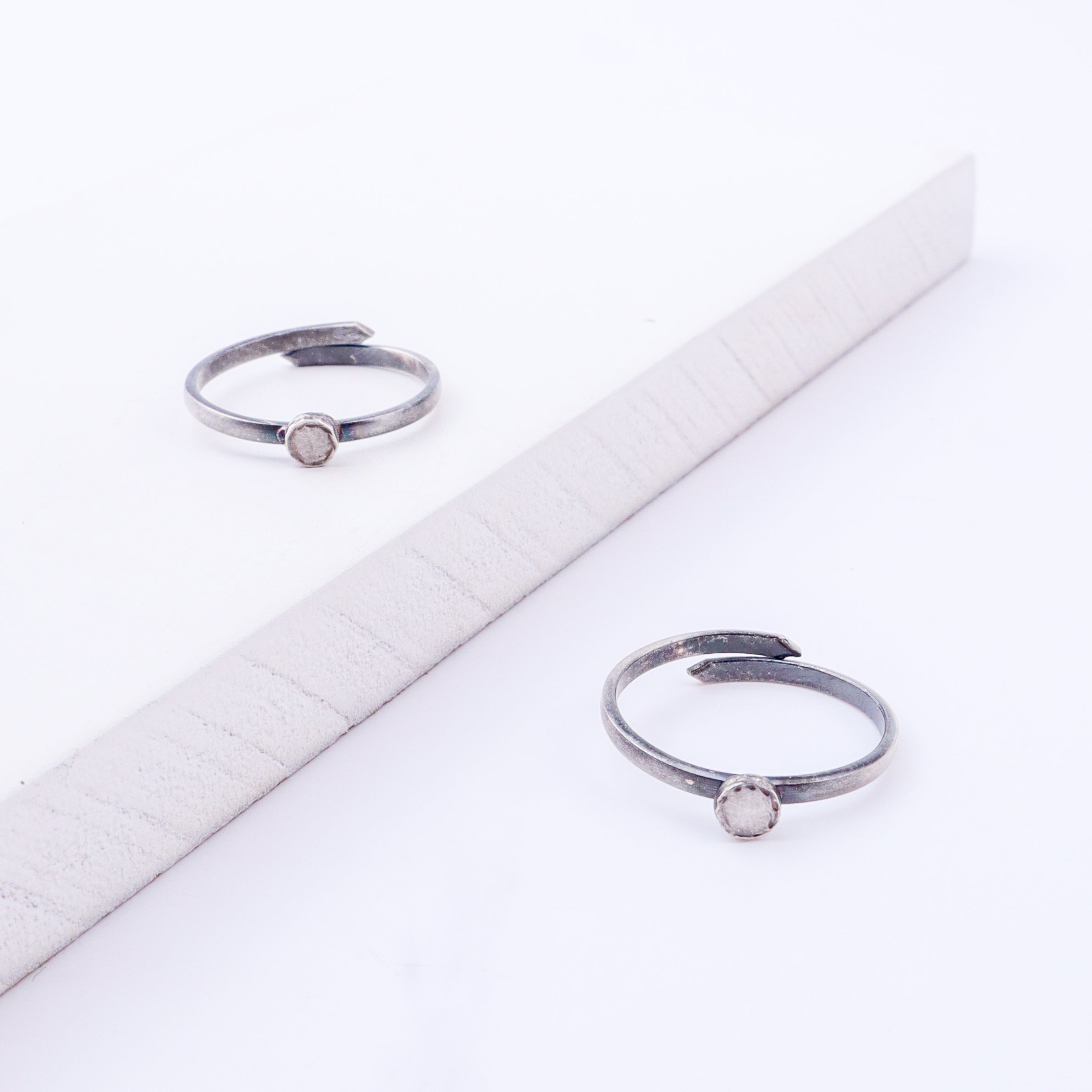 Tiny Silver Adjustable Flat Circle Toe Ring