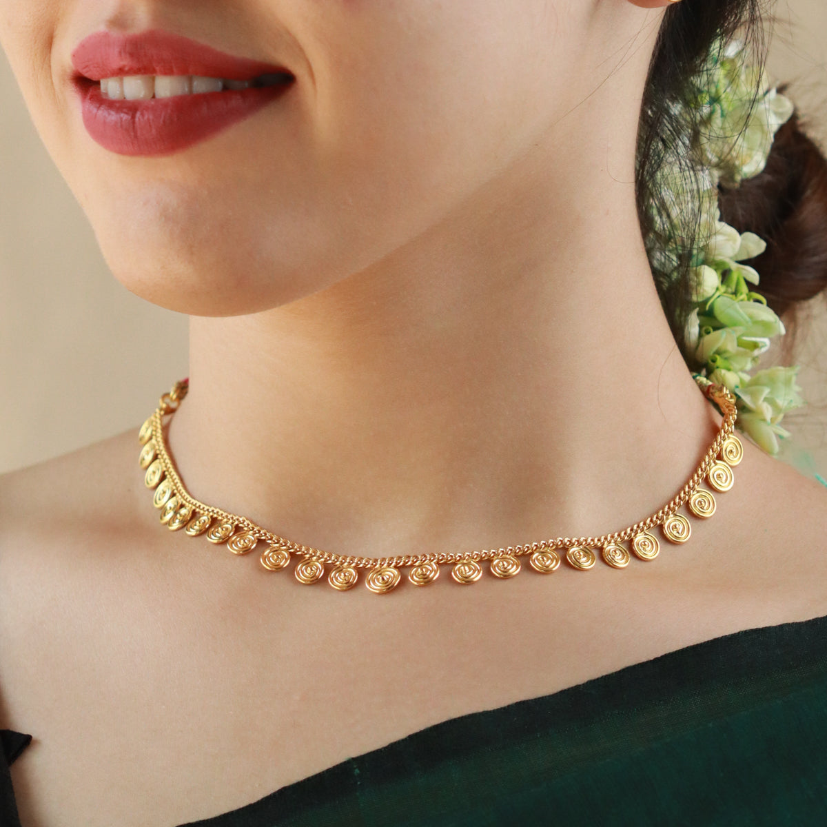 Silver Delicate Spiral Set (Gold Plated)