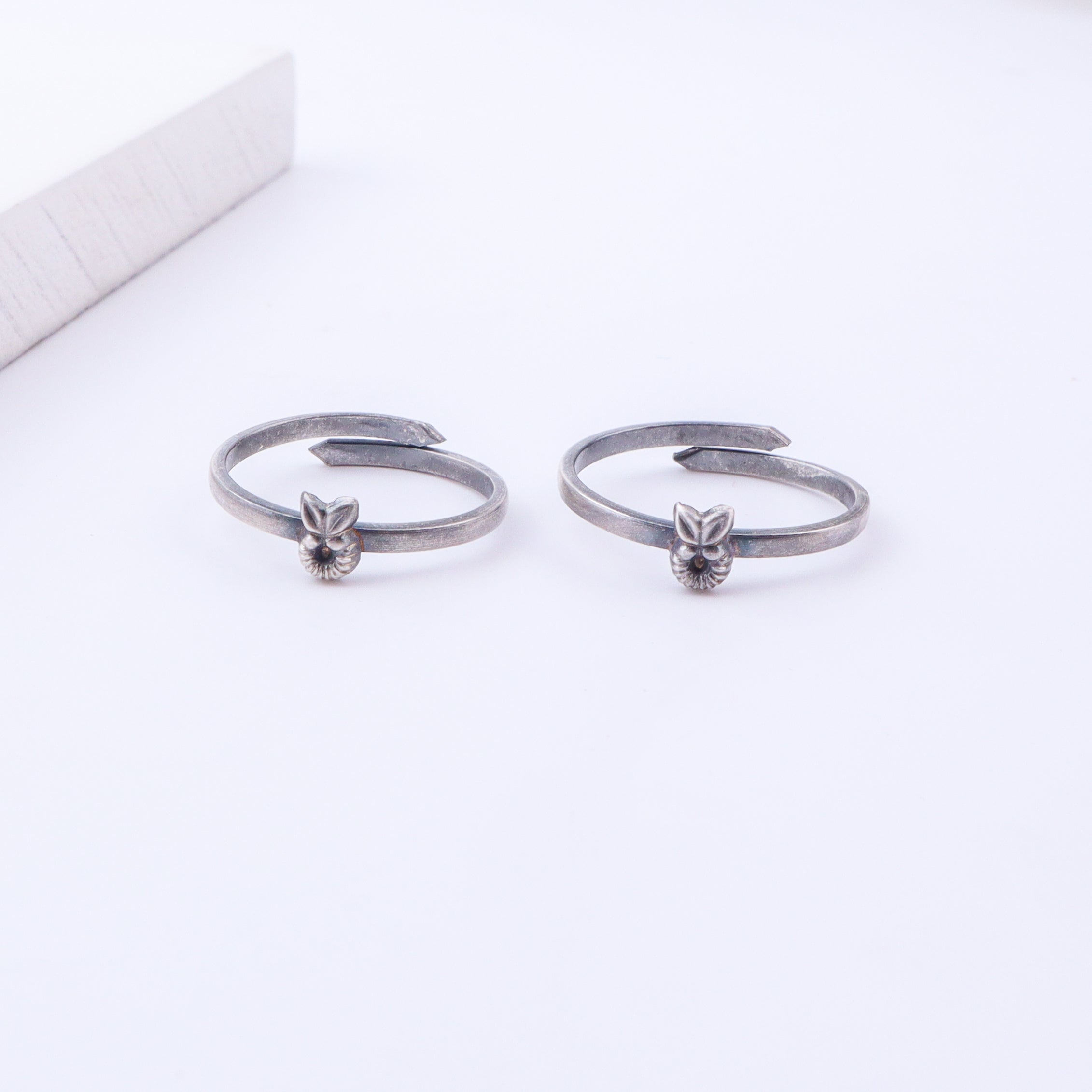 Tiny Silver Adjustable Fruit Toe Ring