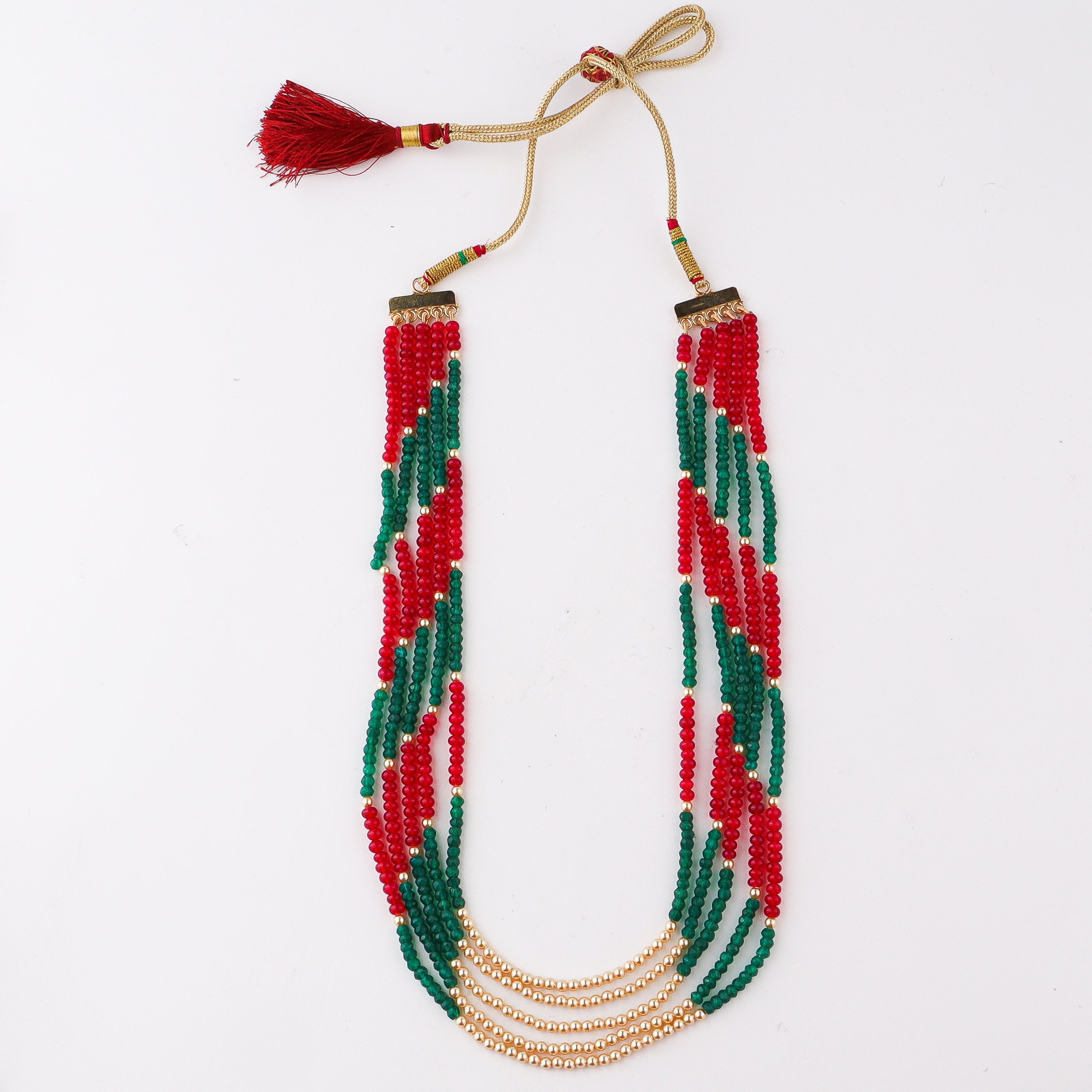 semi precious stone pearl statement necklace