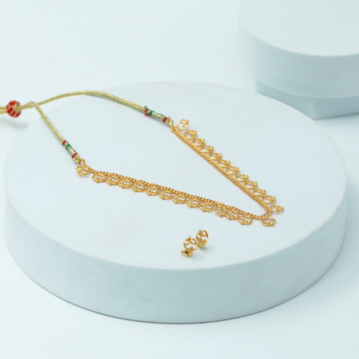 Silver Delicate Gopadma Set (Gold Plated)