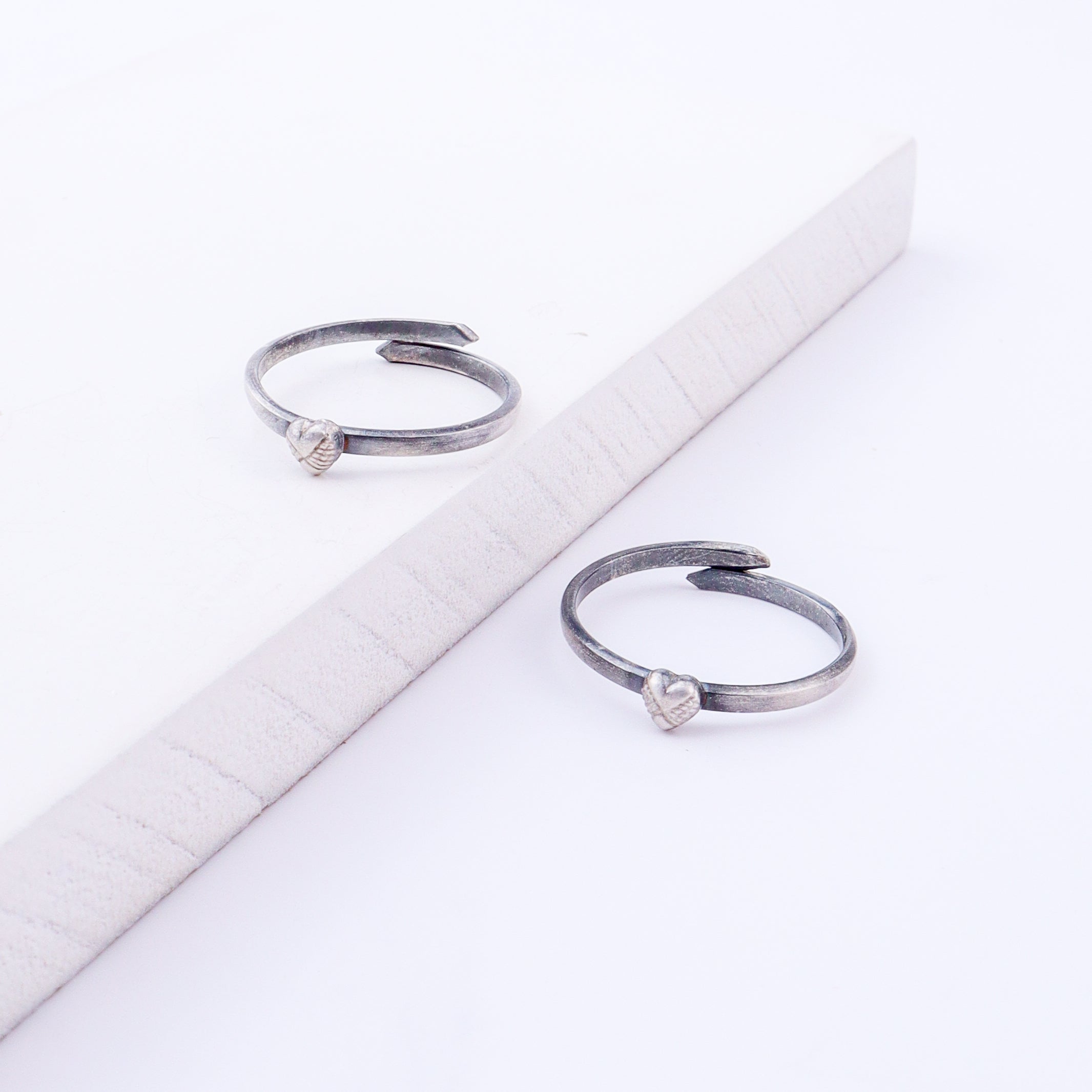 Tiny Silver Adjustable Heart Toe Ring