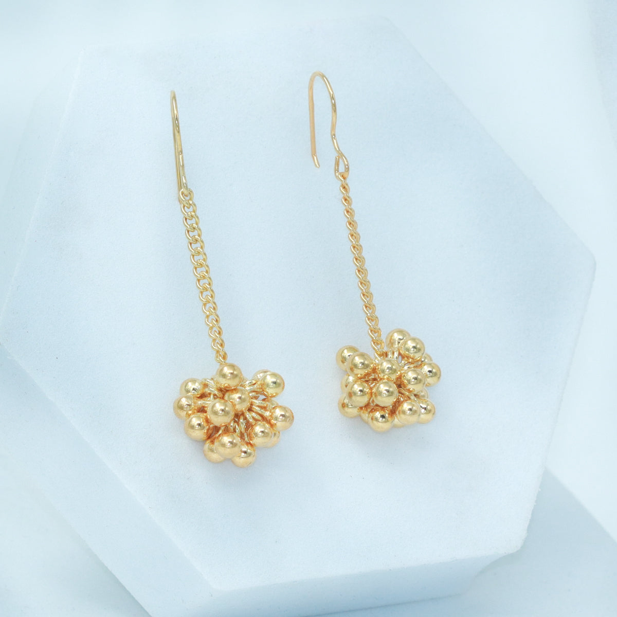 Silver Ghungroo Bunch Earring (Gold Plated)