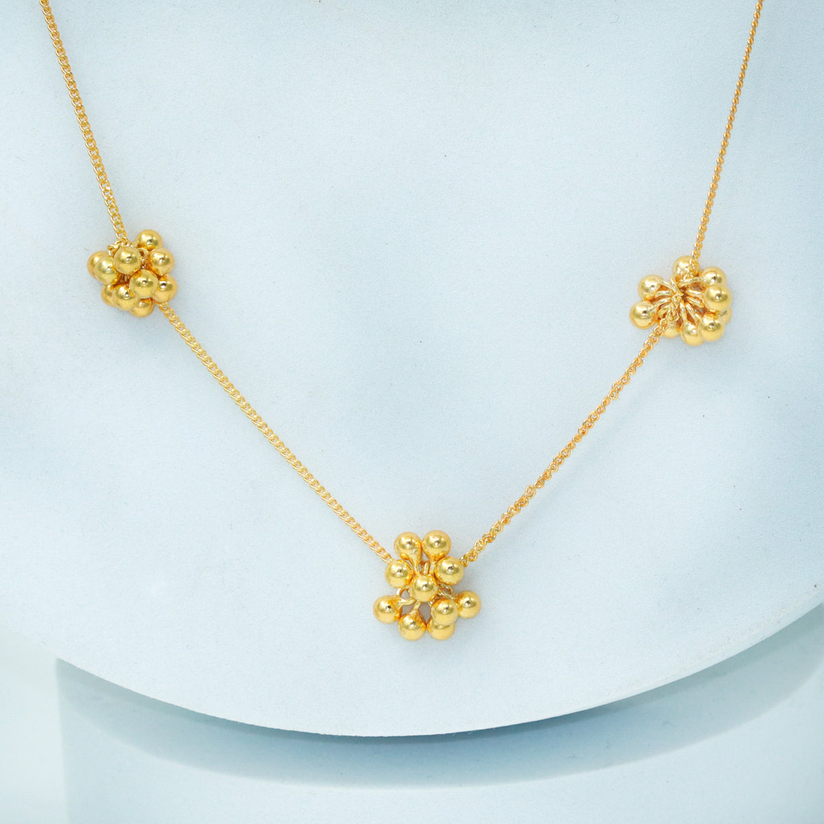 Silver Ghungroo Short Chain (Gold Plated)