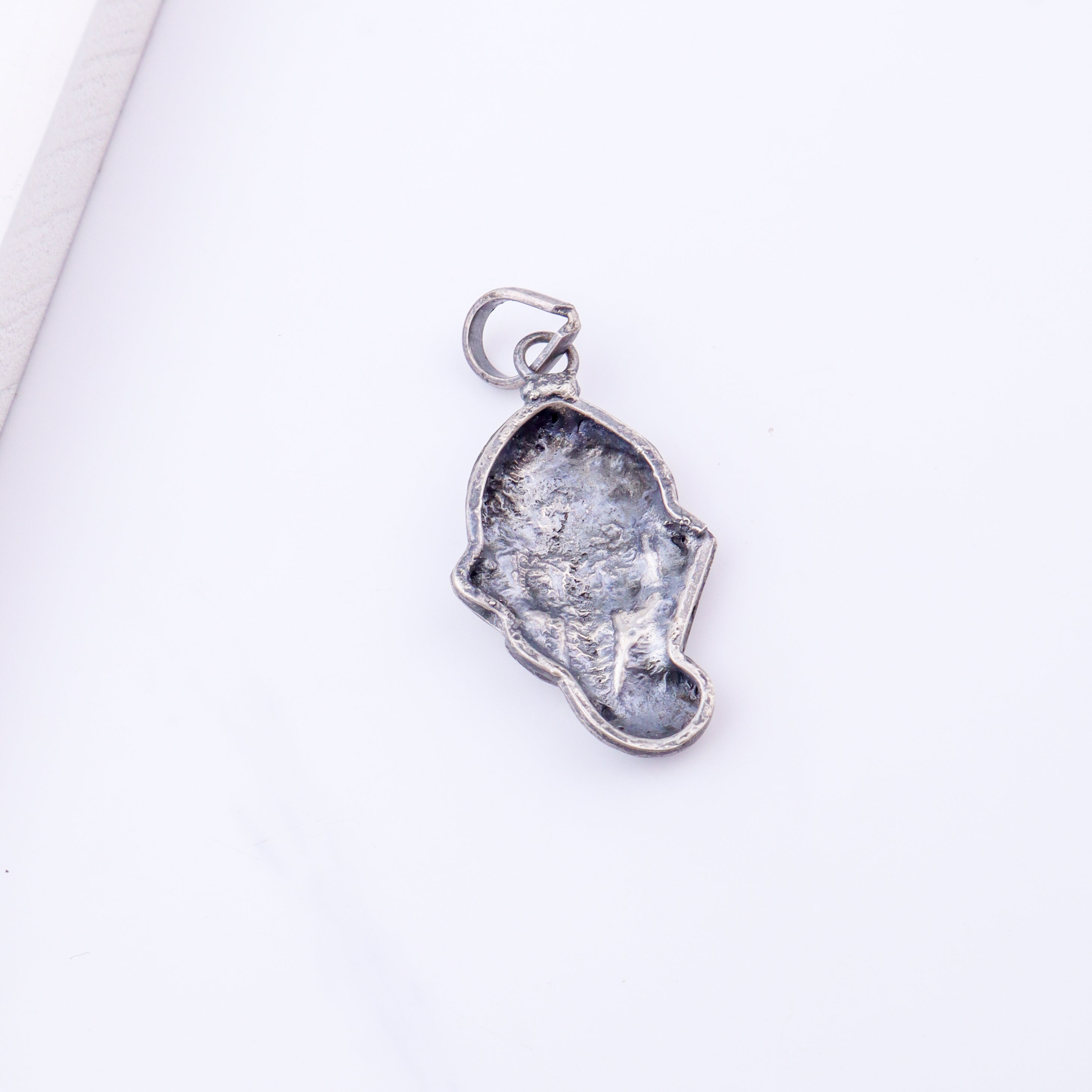 Silver Ganesh Pendant Oxidized Big (Without Chain)