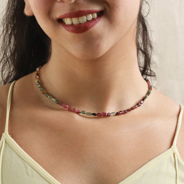 Tourmaline Silver Necklace