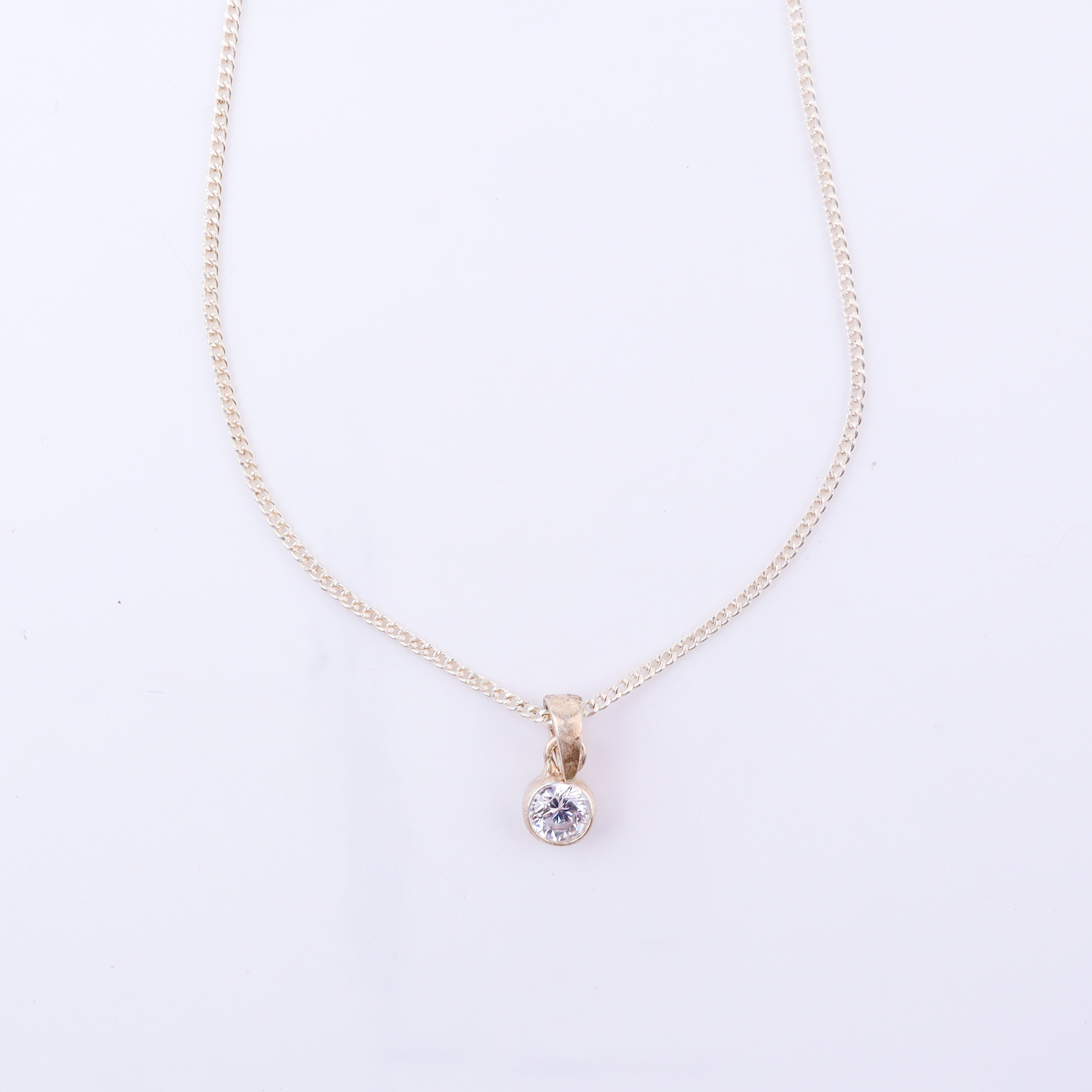 Single CZ  Pendant (Without Chain) | 92.5 Silver