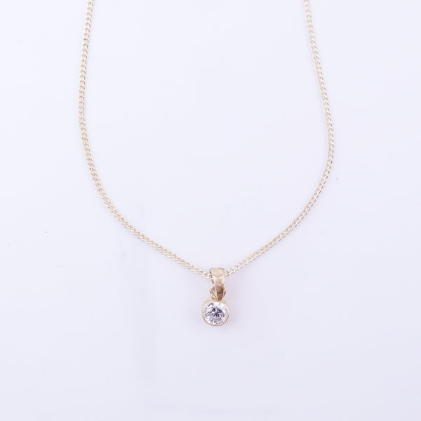 Single CZ  Pendant (Without Chain) | 92.5 Silver