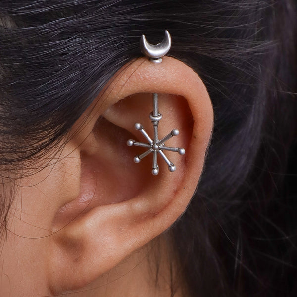 Chandrakor Snowflake Bugadi (Pierced)