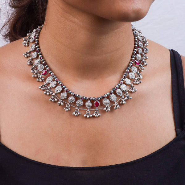 Oxidised Silver Saaj (Made to Order)