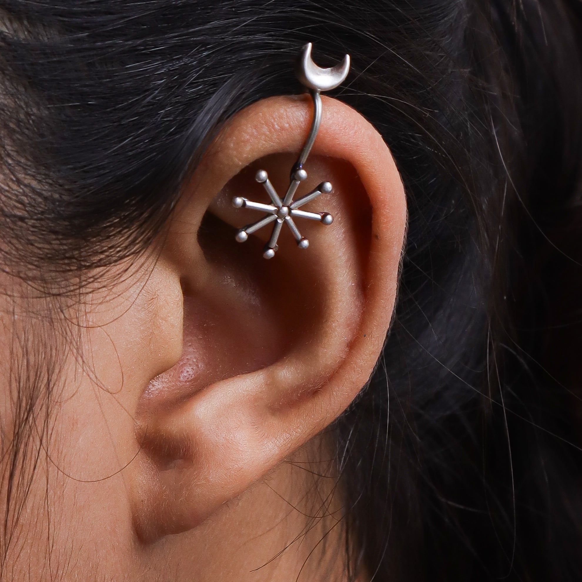 Chandrakor Snowflake Bugadi (Clip-on)