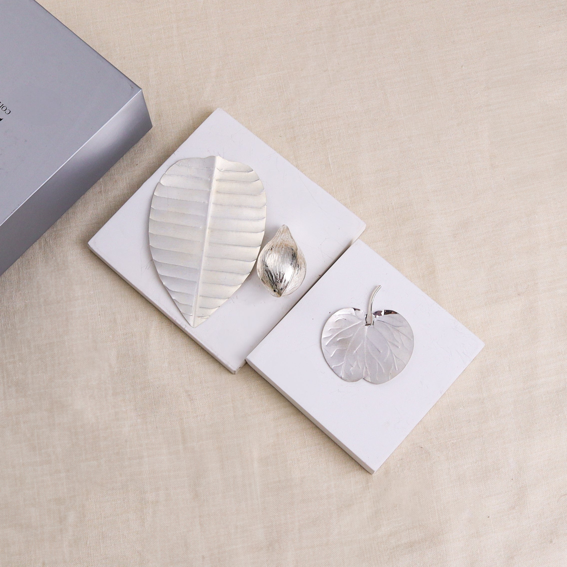 Silver Gift Set: Banana Leaf, Aaptyacha Paan & Coconut