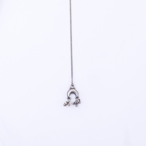 Silver Chandrakor Ghungroo Motif Maang Tika