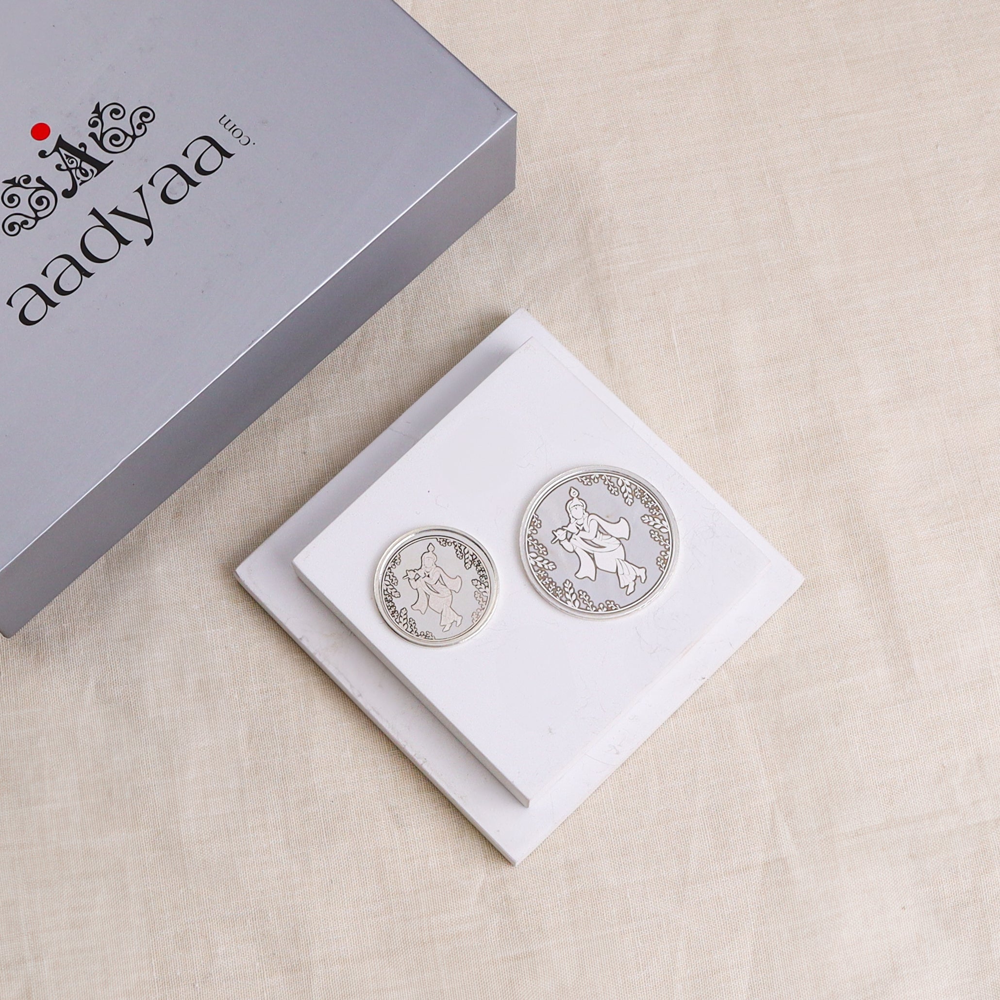 Silver Gift Set : Silver Shree Krishna Coin - 10gm /5 gm
