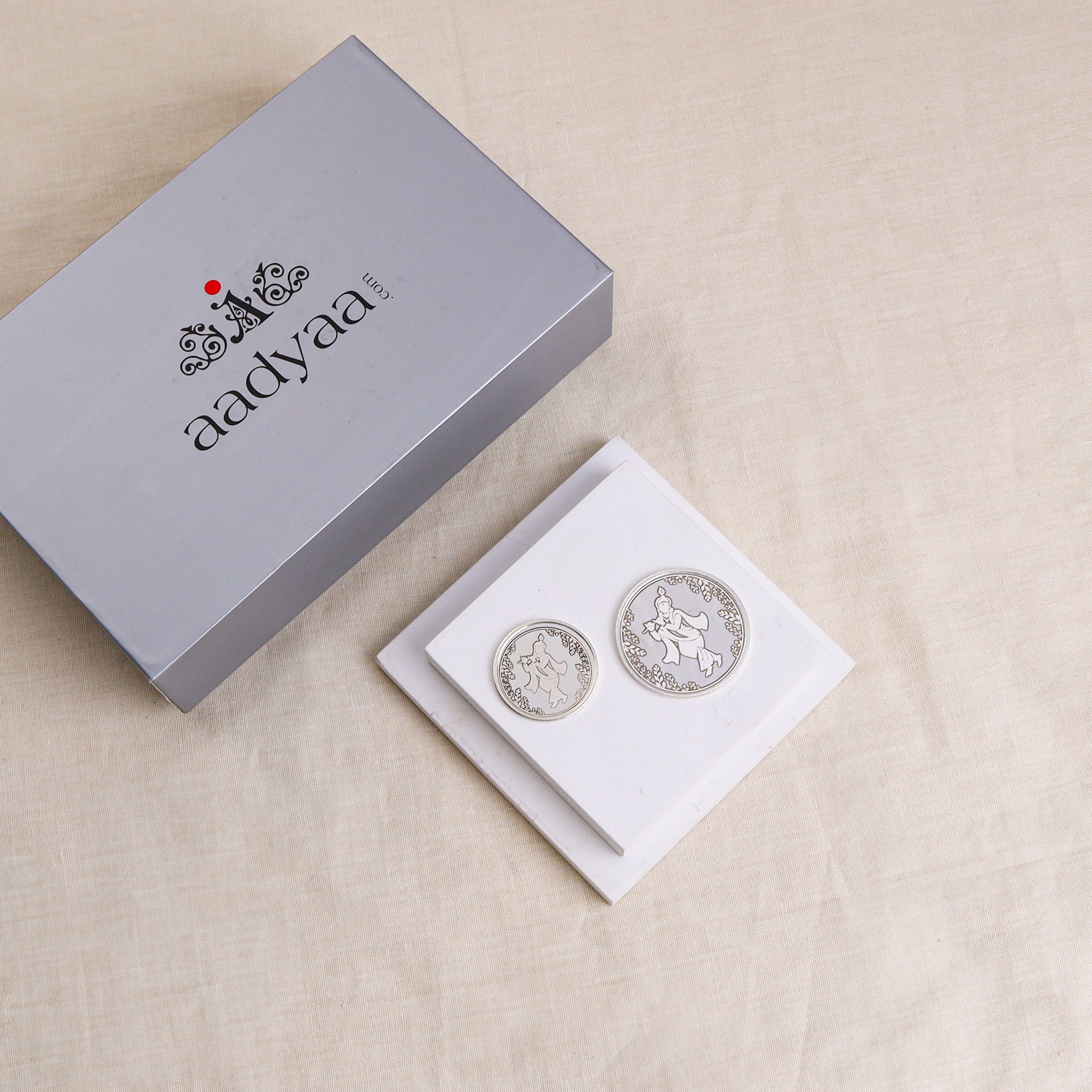 Silver Gift Set : Silver Shree Krishna Coin - 10gm /5 gm