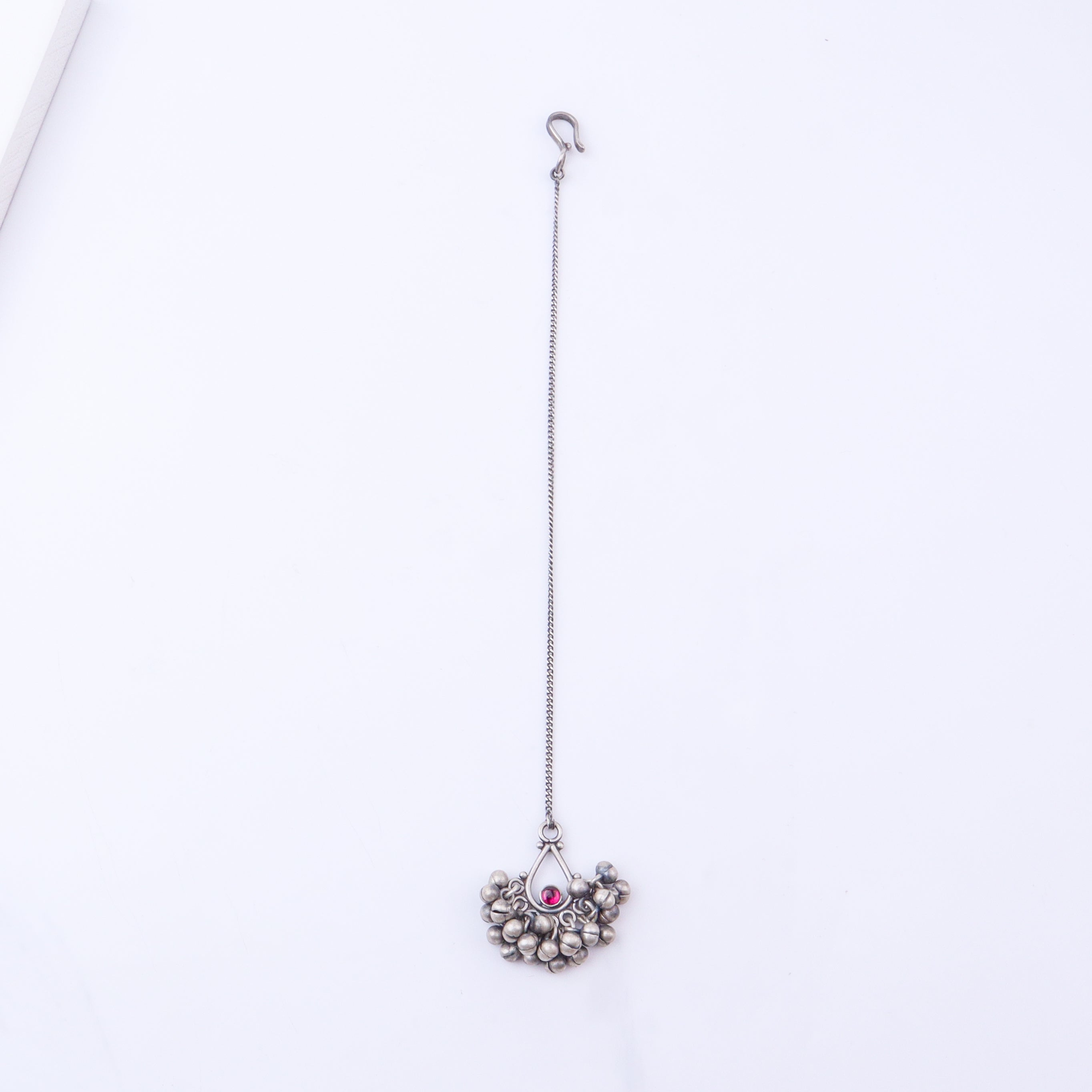 Silver Ghungroo Maang Tika