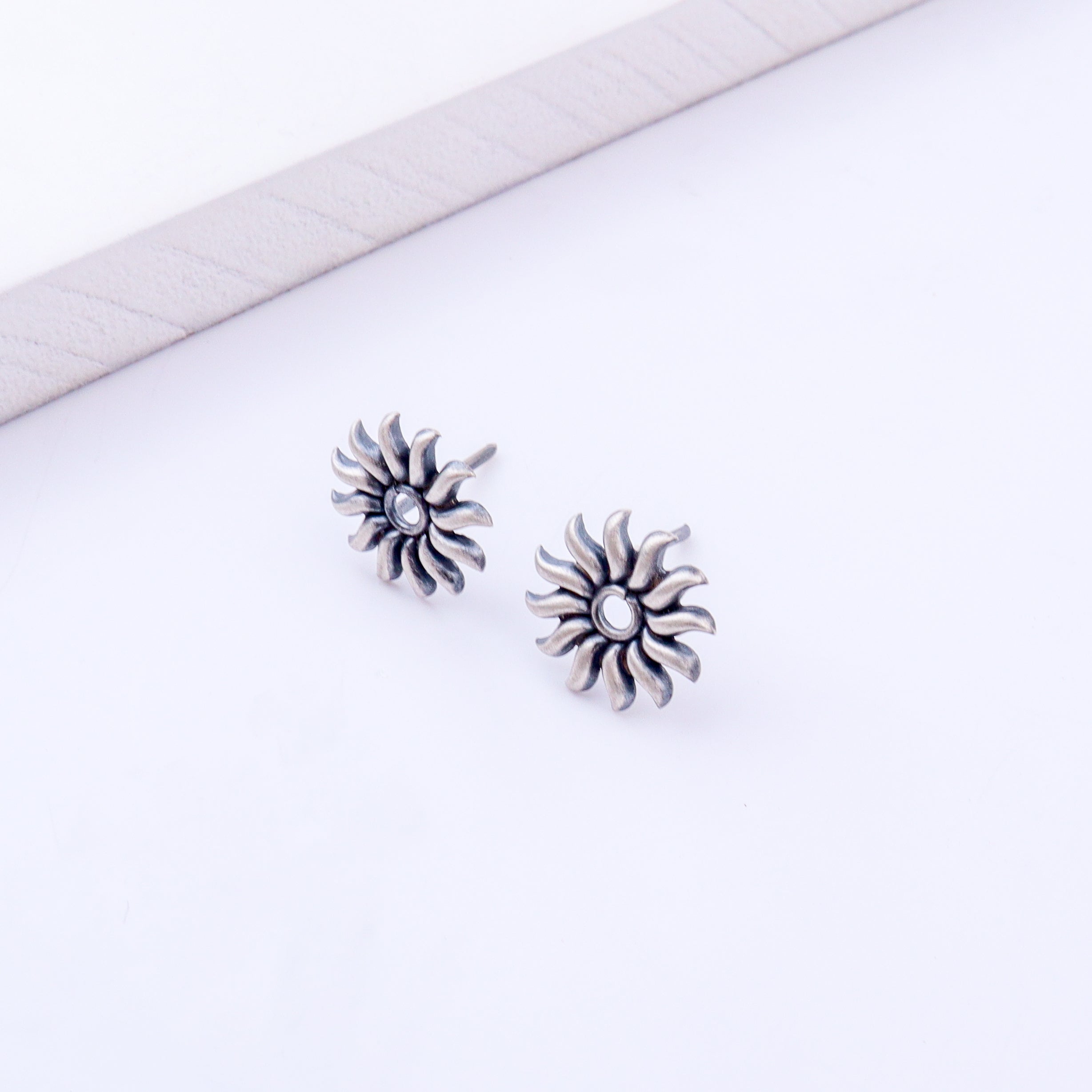 Silver Sun Motif Studs | 92.5 Silver