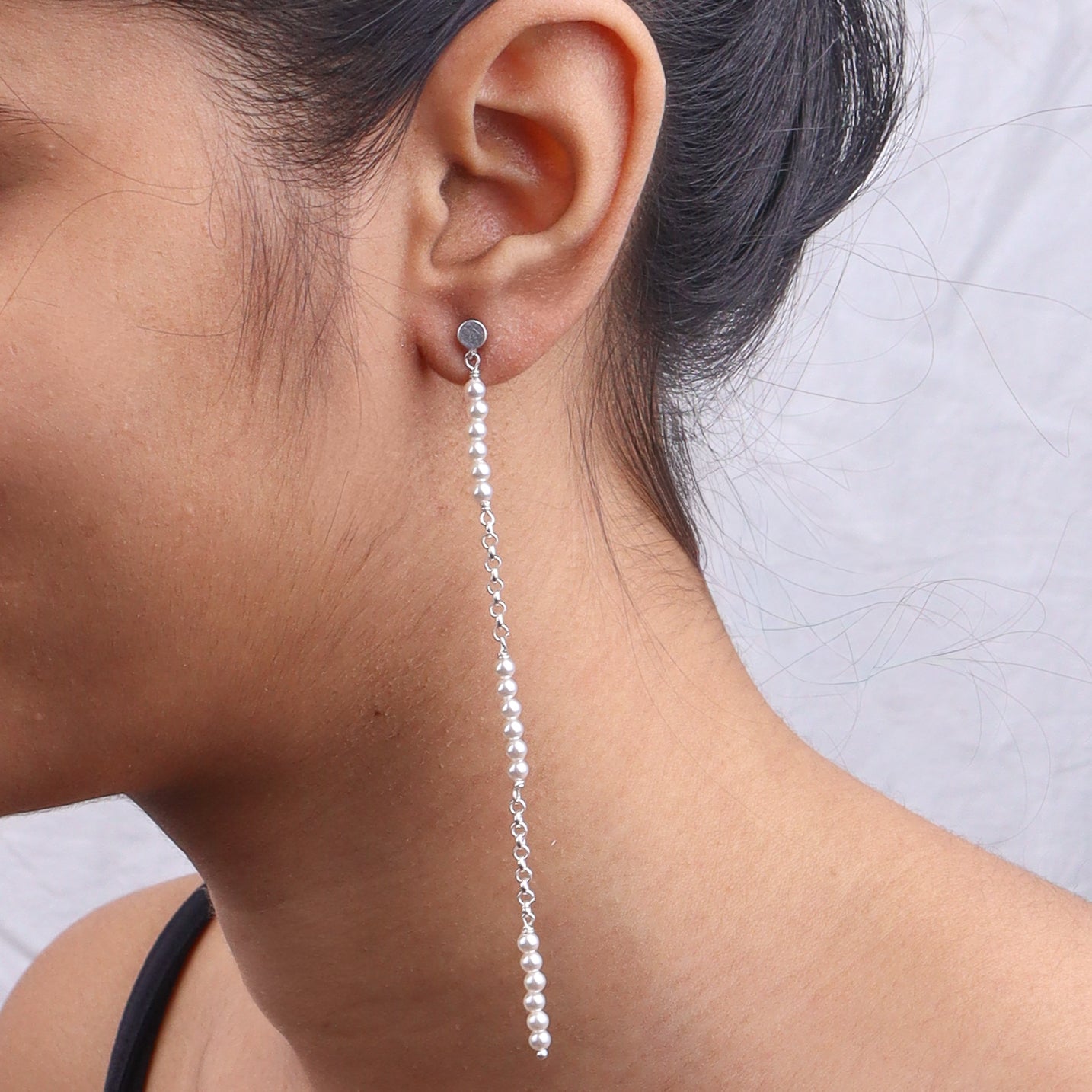 Pearl Silver Earrings (Project Handmade)