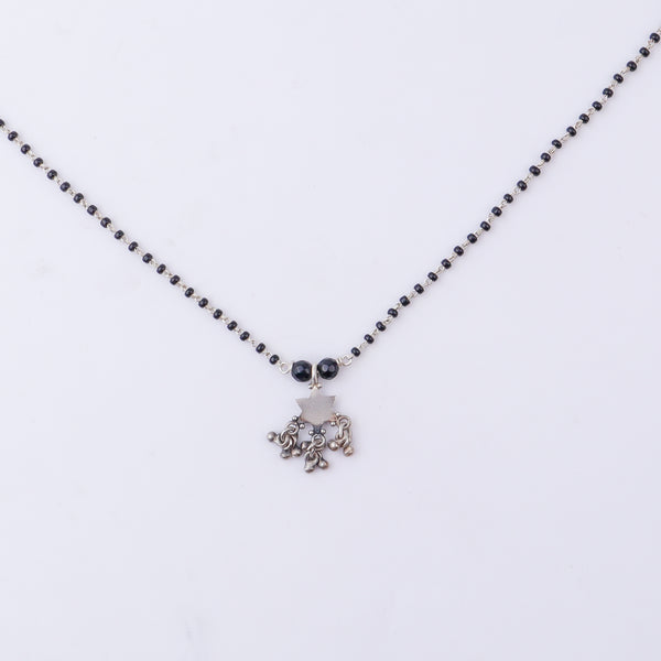 Silver Charm Mangalsutra : Star with Ghungroo