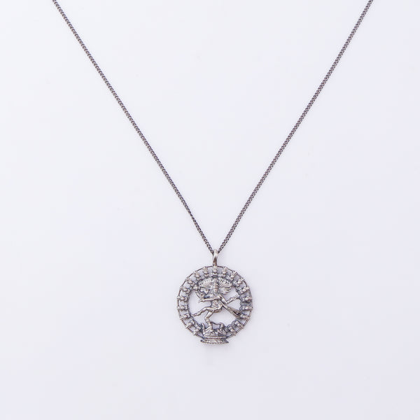 Silver Nataraja Pendant with Chain
