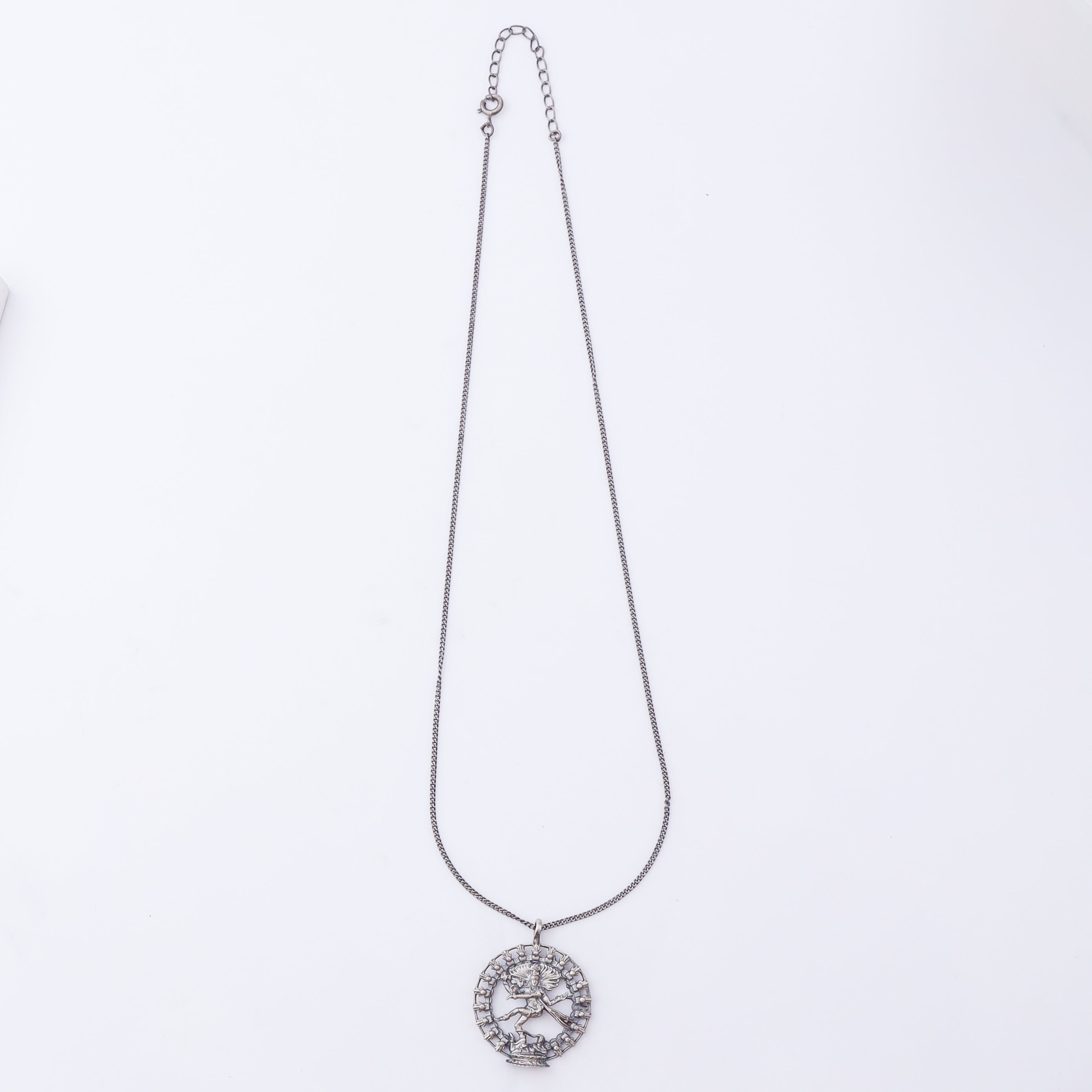 Silver Nataraja Pendant with Chain