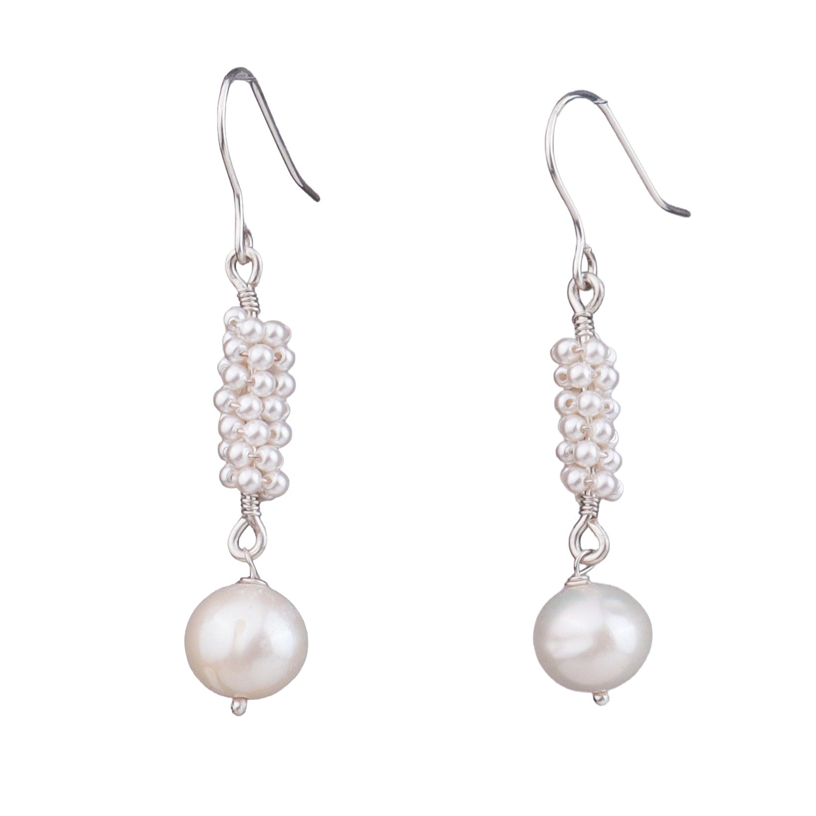 Pearl Silver Earrings (Project Handmade)