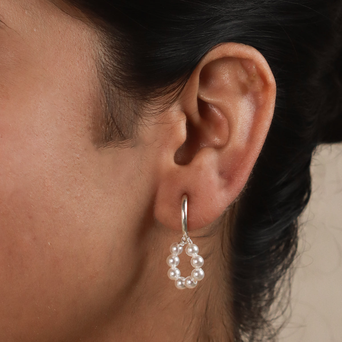 Silver Pearl Earrings