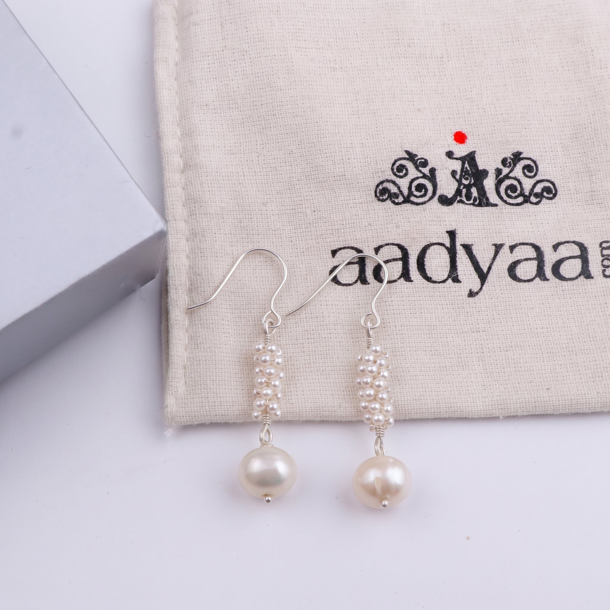 Pearl Silver Earrings (Project Handmade)