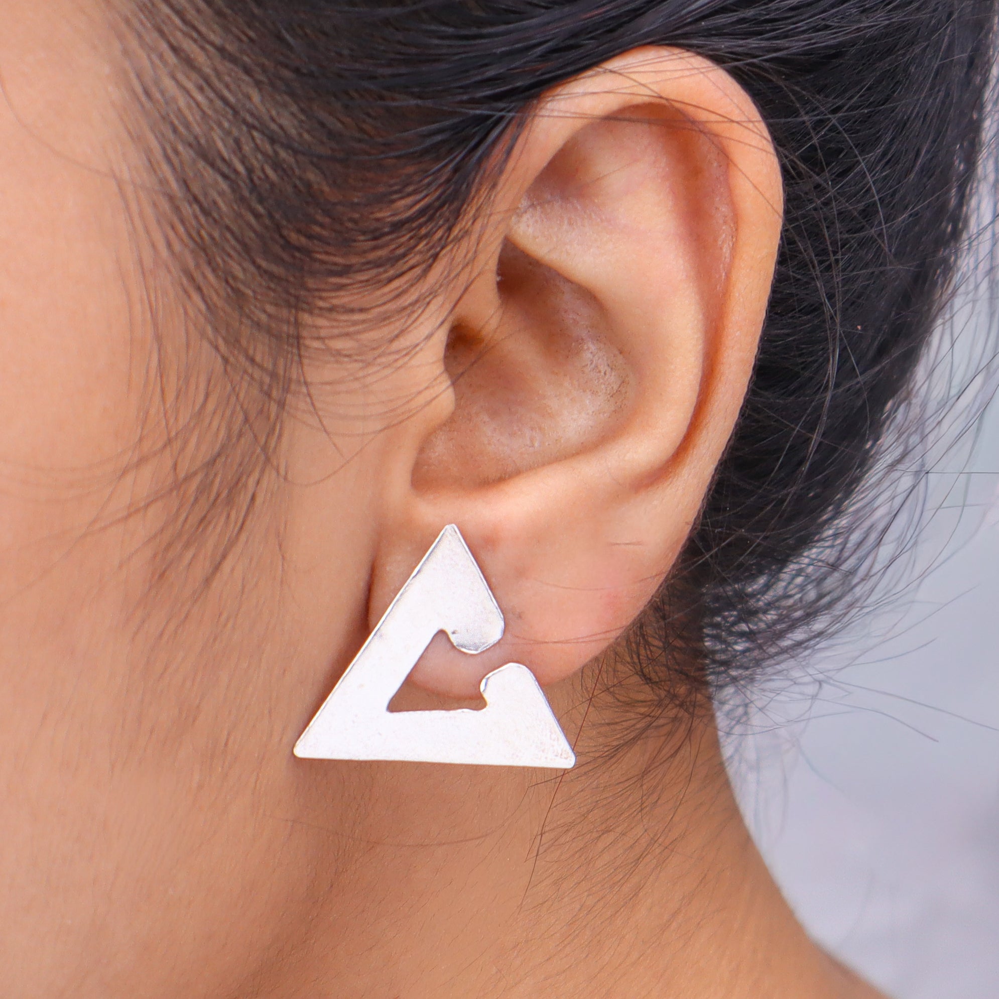 Geometric Triangle Earrings