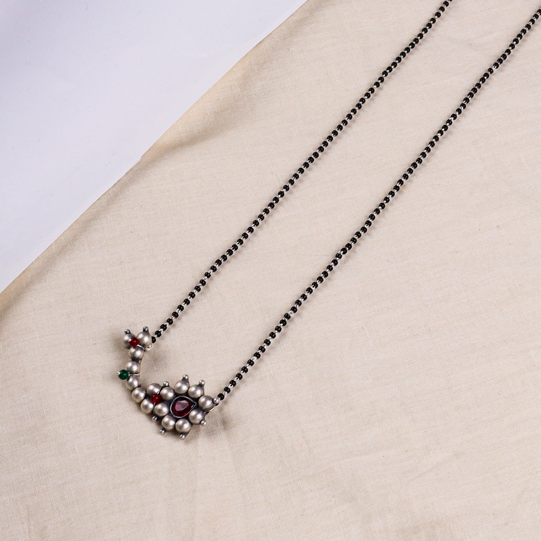 Silver Big Nath Mangalsutra