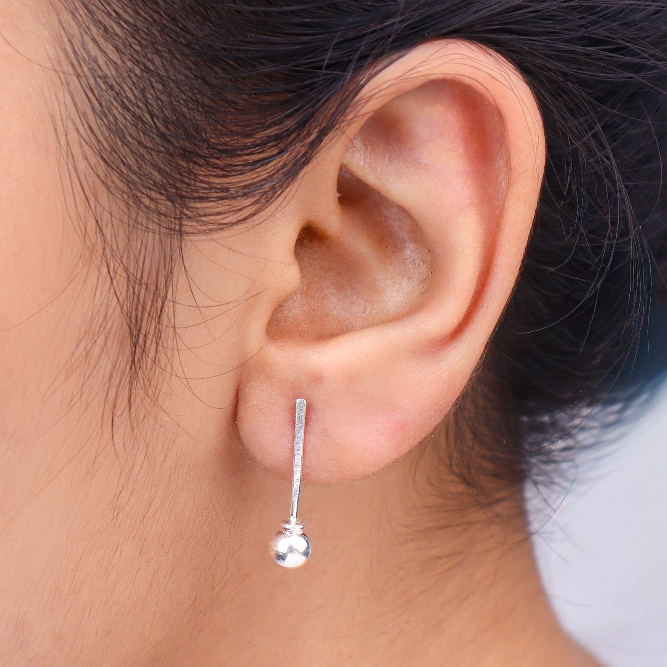 Classic Silver Bead Earrings